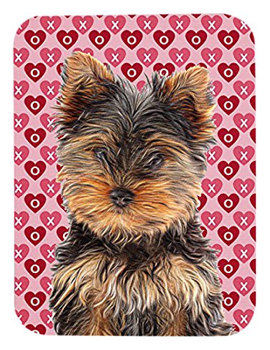 Caroline's Treasures KJ1195MP Hearts Love and Valentine's Day Yorkie Puppy/Yorkshire Terrier Mouse Pad, Hot Pad or Trivet for Home Office Gaming