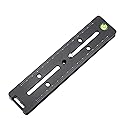 180MM Quick Release Plate with Double Arca Dovetails Precision Rail with Bubble Level & Precision Decimal Scale Double Macro Rail