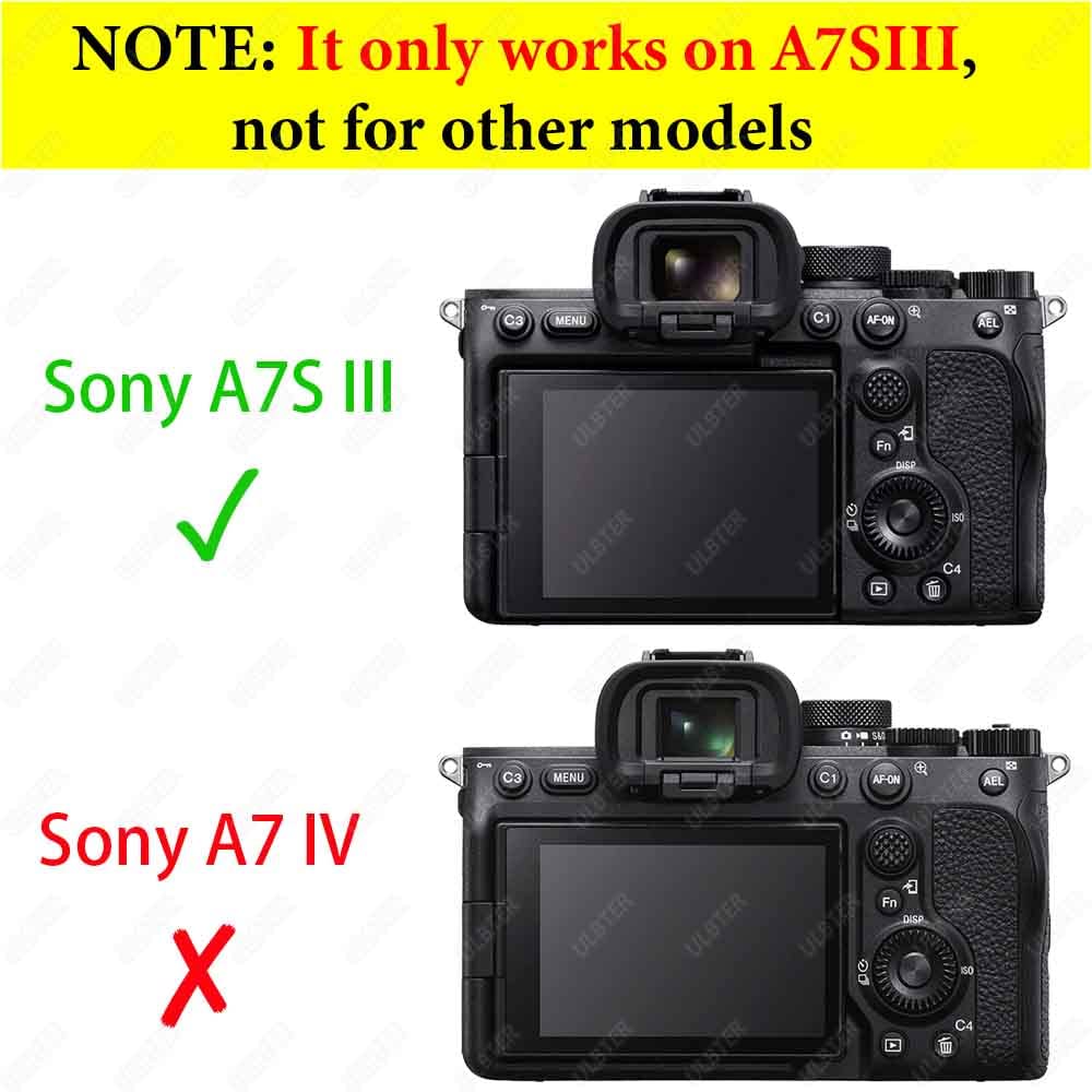 ULBTER Screen Protector for Sony Alpha A7S III A7S II A7SIII A7SII 7S III 7S IICamera & Hot Shoe Cover, Tempered Glass 0.3mm 9H Hardness Anti-Scrach