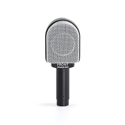Superlux PRA628MKII Professional Dynamic Instrument Microphone, Wired Super-Cardioid Mic for Guitar/Bass Amps & Live Sound. Recording for Studio and