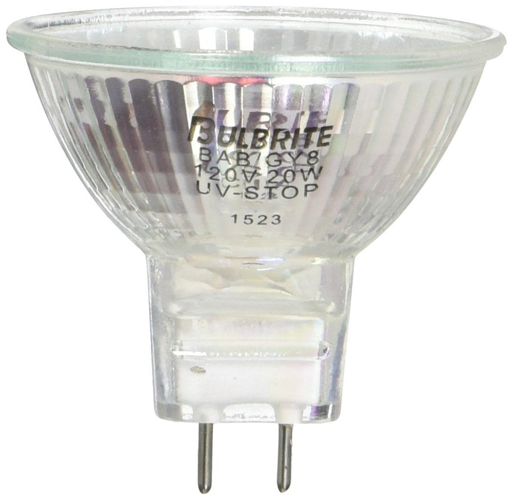 Bulbrite BAB/GY8 20-Watt 120-Volt Halogen MR16 Lensed GY8 Base, Flood