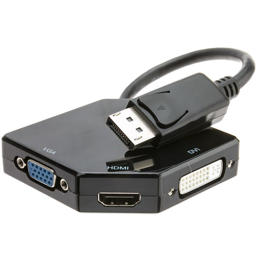 CableWholesale DisplayPort to HDMI, VGA or DVI, 3-in-1 Adapter