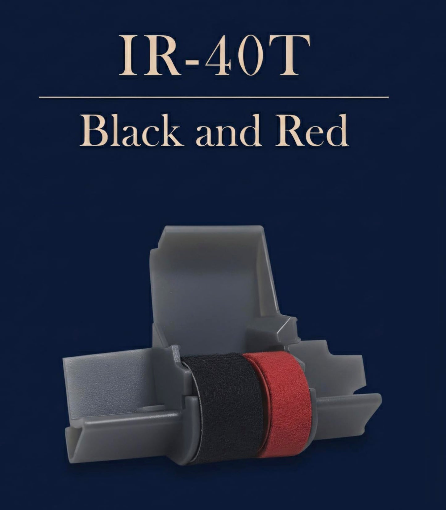 IR-40T x [12 Pack] Black and Red Ink Roller Ribbon Cartridge Compatible with Casio Canon and Sharp Printing Calculators and Cash Registers (12 Pack)