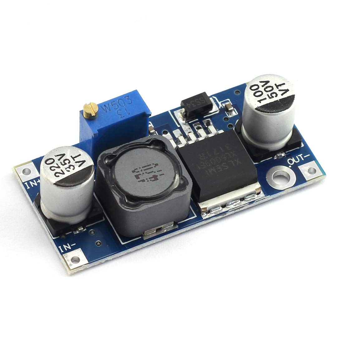 DZS Elec 6pcs XL6009 DC-DC Booster Converter Module 3V-32V to 5V-35V 4A Adjustable Step-up Voltage Regulator 5V 9V 12V 24V Power Supply Module