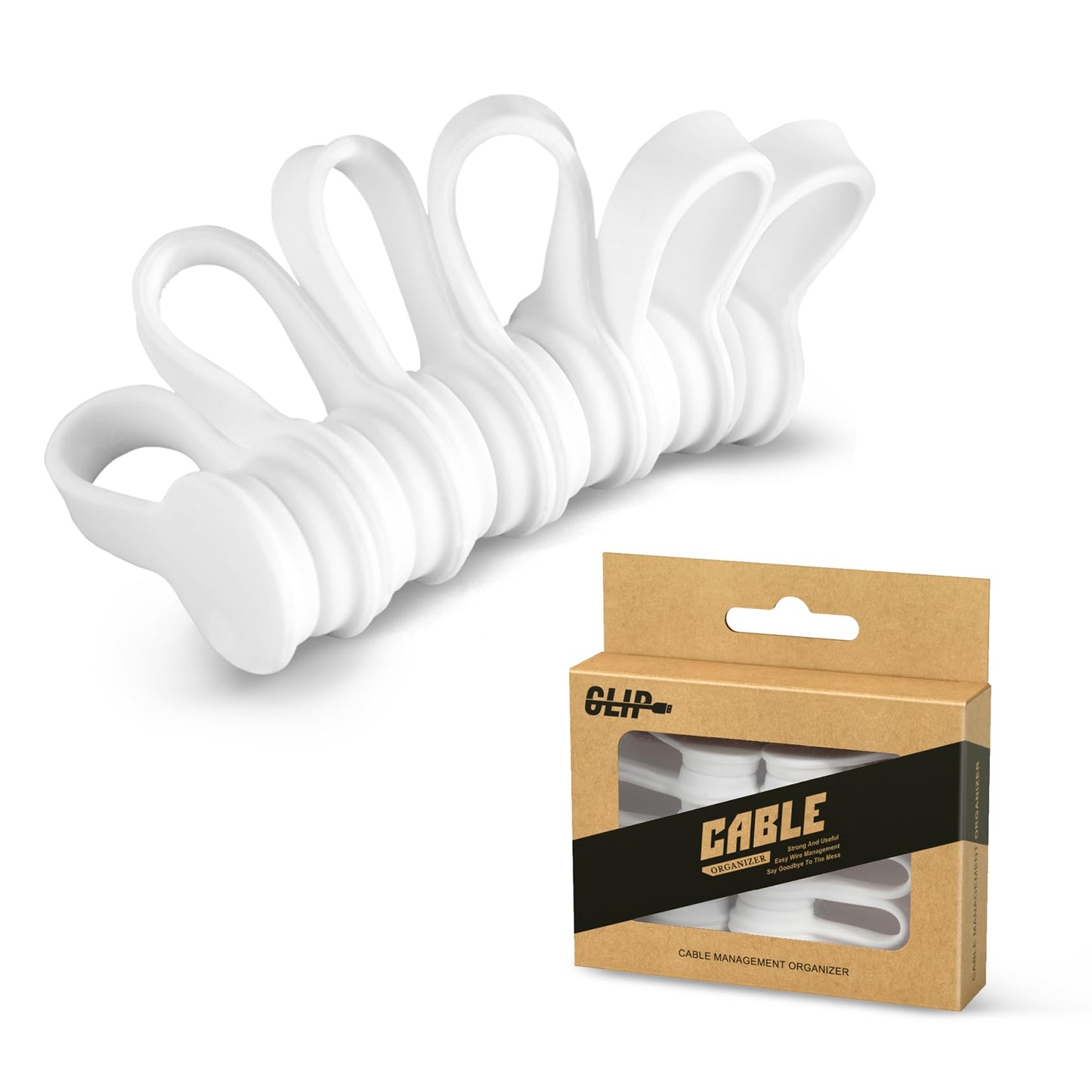 Xuuza Silicone Magnetic Cable Ties, Reusable Cord Ties Twist Ties Wire Management For USB Charging Wires, Light Duty Cables Organizer, Fridge Magnets