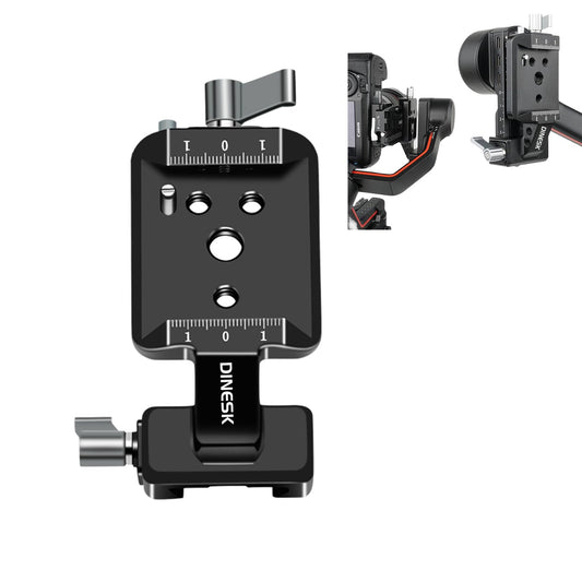 DINESK Vertical Camera Mount,Gimbal Vertical Shooting Camera Adapter Compatible with DJI RS 2/RS 3/RS3 PRO for IG YouTube Shorts Tiktok Video Extended