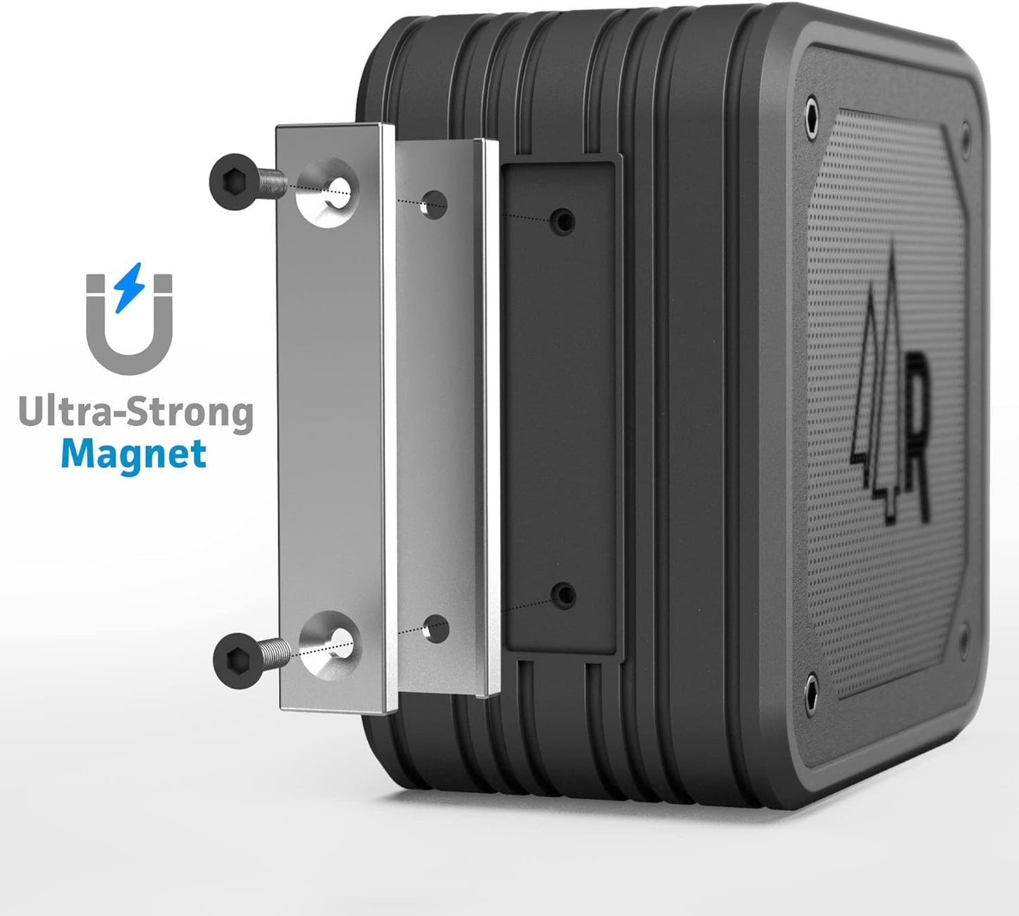 Magnetic Bluetooth Speaker for Golf Carts, Waterproof (IPX6) Built-in Magnet Mount Attachment, 33Ft Wireless Range - Gift for Dad, Men Who Love