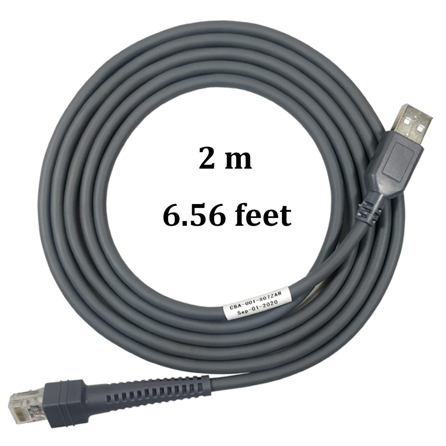 SOTESIN USB Cable for Symbol Zebra Motorola Barcode Scanner, USB to RJ45 Cable, CBA-U01-S07ZAR LS2208-SR DS2208 DS8178 LS1203 LS4208 DS4208 DS9208