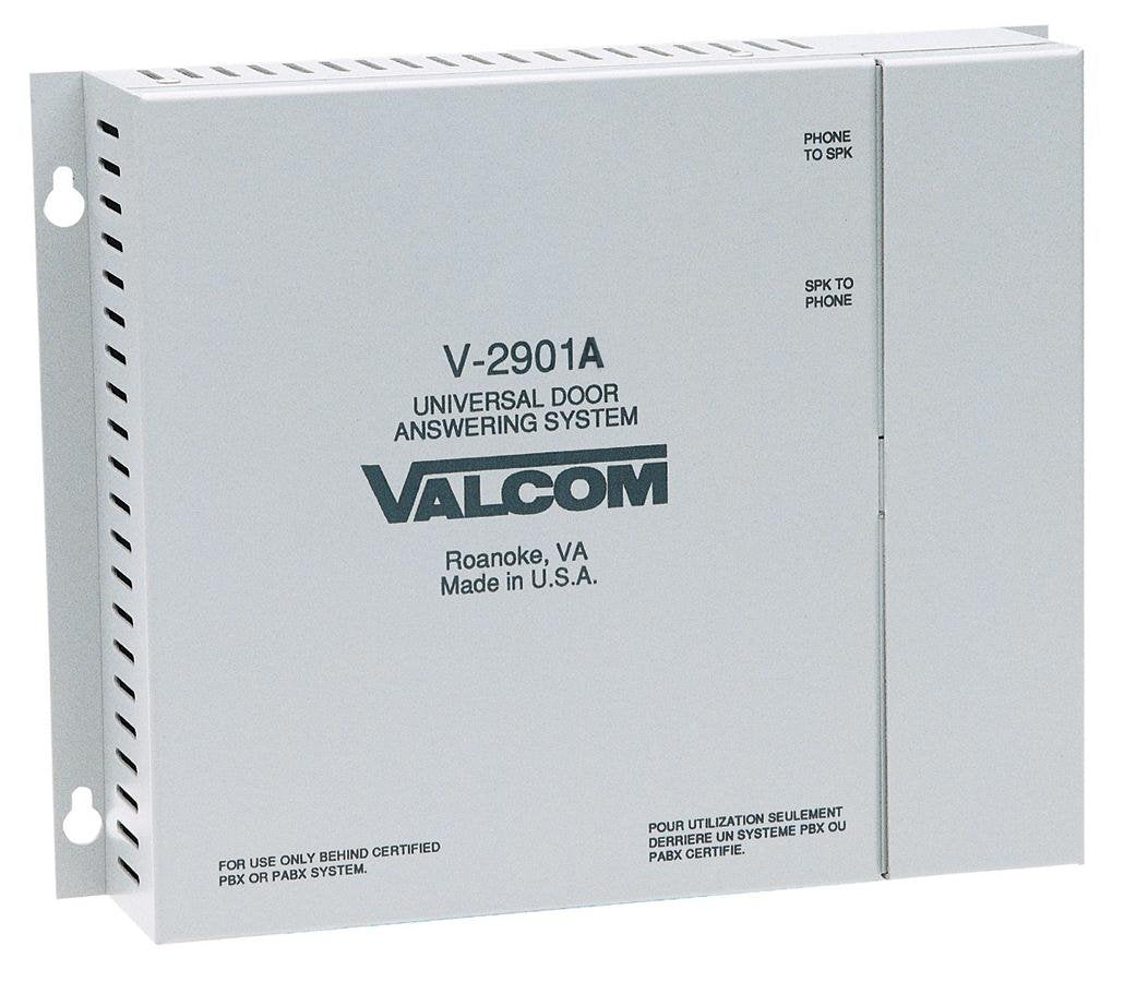 Valcom V-2901A Enhanced Single Door Answering Device That Activates Door Locks,White