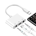 USB C to 3.5mm Audio Adapter, 3-in-1 Aux to USB C Headphone Splitter, 3.5mm to USB C iPhone headphone adapter with PD Fast Charging Compatible