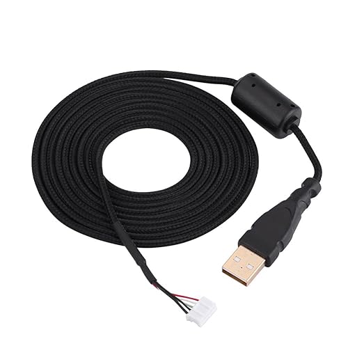 Universal Mouse Cable Braided Line Wire Replacement for or (Black)