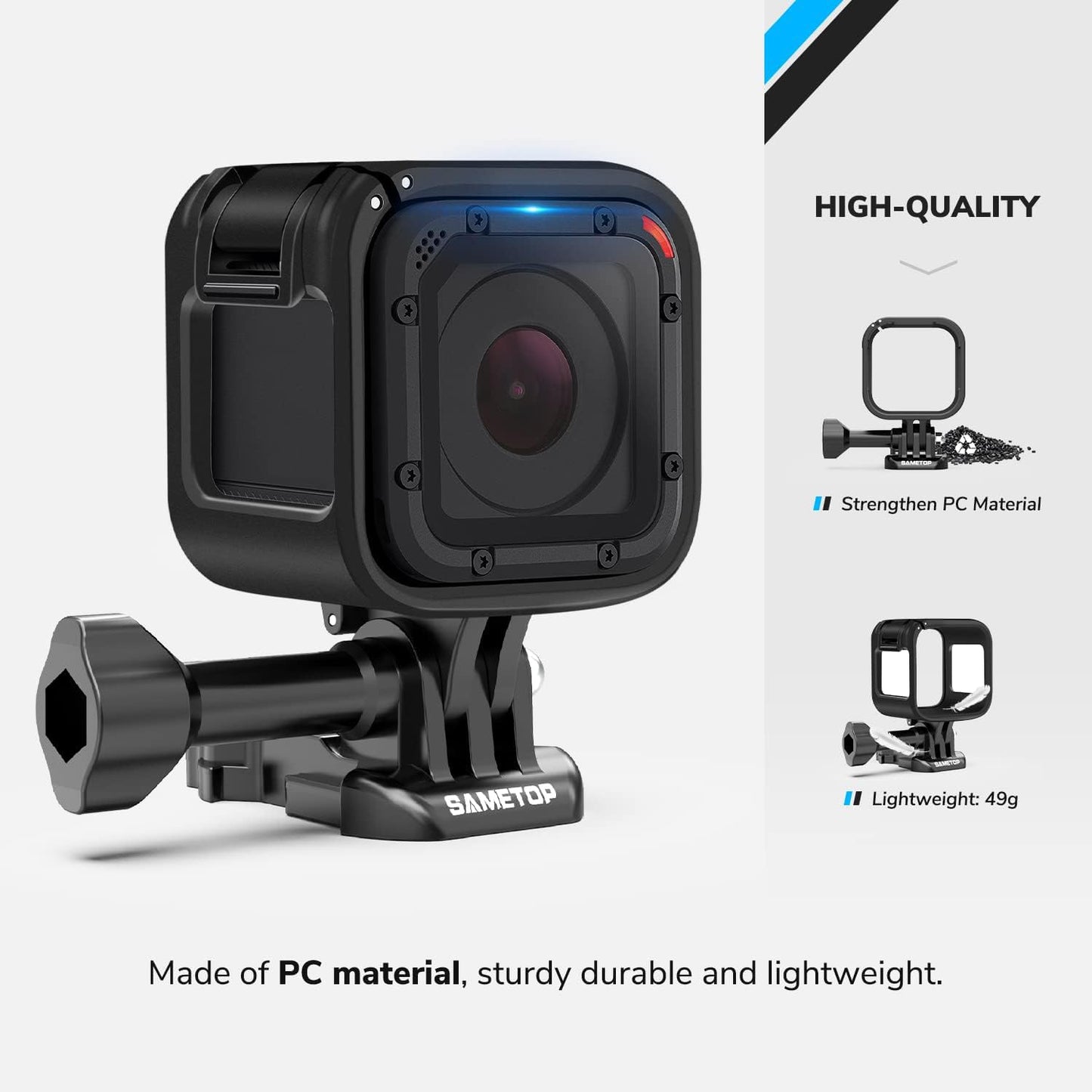 Sametop Case Frame Mount Housing Compatible with GoPro Hero 5 4 Session Cameras