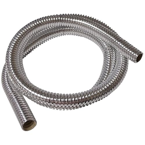 Bentley Harris ConvoShield Aluminized Nylon Wire Loom Tubing - 1/4" Inch Diameter - 39” Inch Long | Chrome Finish Wire Loom | High Temp.