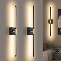 SAIMAND Wall Sconces Set of 2 Battery Operated, Wireless USB Rechargeable Wall Lights with Remote Control, 360° Rotation, 8000mAh LED Dimmable Picture