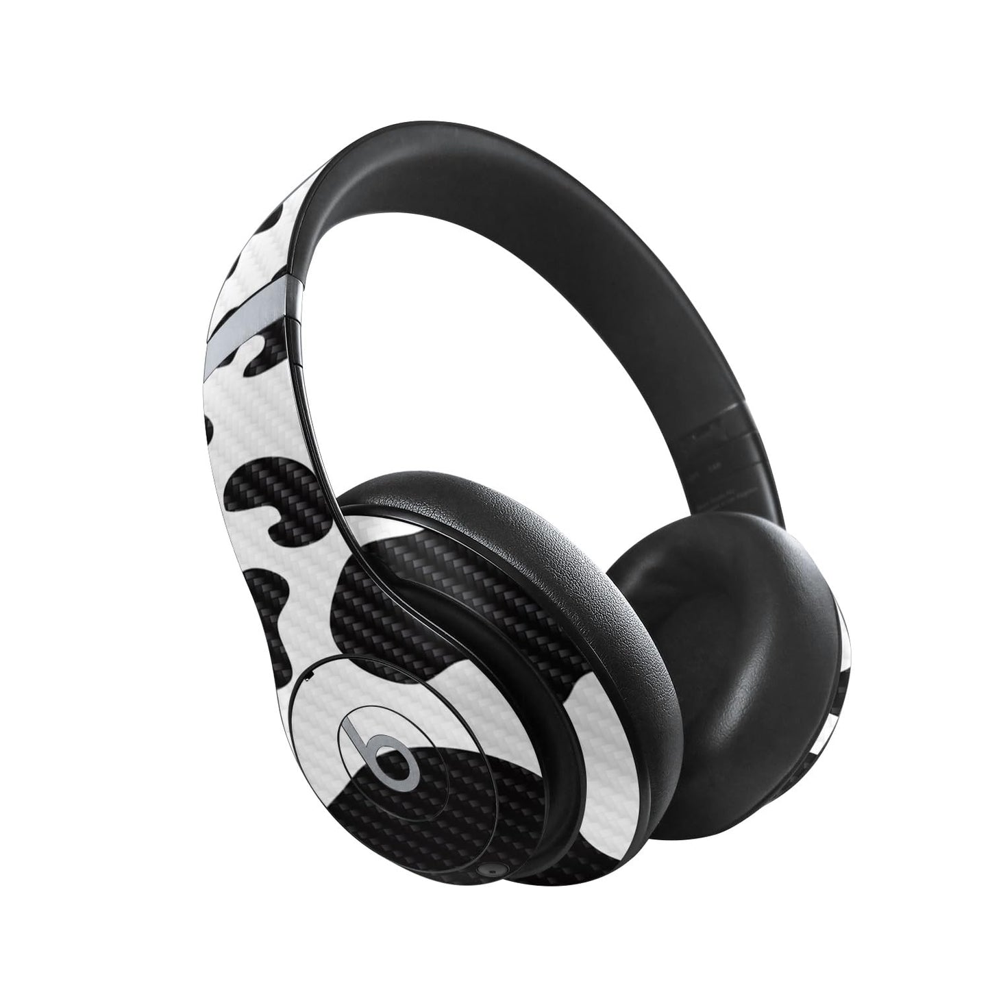 MightySkins Carbon Fiber Skin Compatible with Beats Studio Pro - Cow Print | Protective, Durable Textured Carbon Fiber Finish | Easy to Apply…