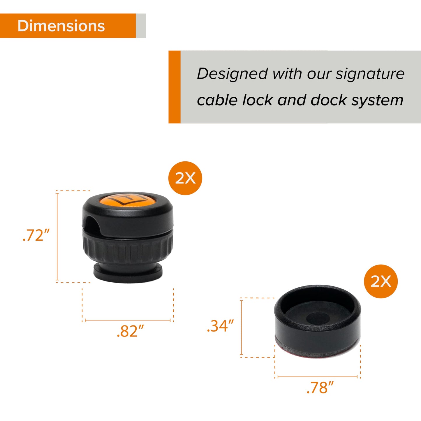 Tether Tools TetherGuard Magnetic and Adhesive Cable Support 2 Pack Cable Clamps - Cable Management