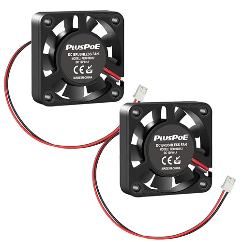 2-Pack 40mm x 10mm DC 12V Brushless Cooling Fan, 4010 Smart Fan for Computer case 3D Printer Humidifier and Other Small Appliances Series Repair