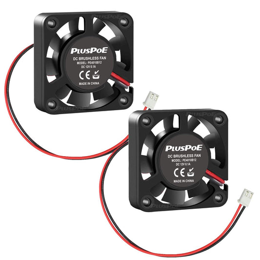 2-Pack 40mm x 10mm DC 12V Brushless Cooling Fan, 4010 Smart Fan for Computer case 3D Printer Humidifier and Other Small Appliances Series Repair