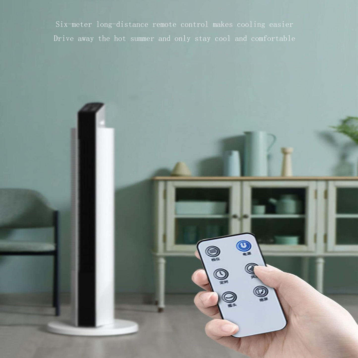 Standing Floor Fans Wide Angled Oscillation 14h Timer Tower Fan with Remote Indoor Standing Fans (800mm) (900mm)