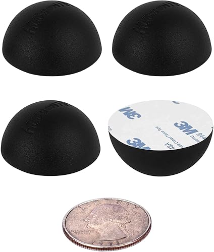 Hudson Hi-Fi Speaker Isolation Feet (4-Pack, 1") - Adhesive Silicone Anti-Vibration Pads for Speakers, Turntables, Subwoofers & Amplifiers, Supports