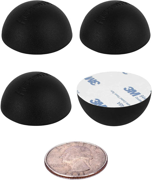 Hudson Hi-Fi Speaker Isolation Feet (4-Pack, 1") - Adhesive Silicone Anti-Vibration Pads for Speakers, Turntables, Subwoofers & Amplifiers, Supports