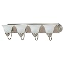 Nuvo Lighting 60/3211 Traditional Four Light Vanity from Ballerina Collection in Pwt, Nckl, B/S, Slvr. Finish