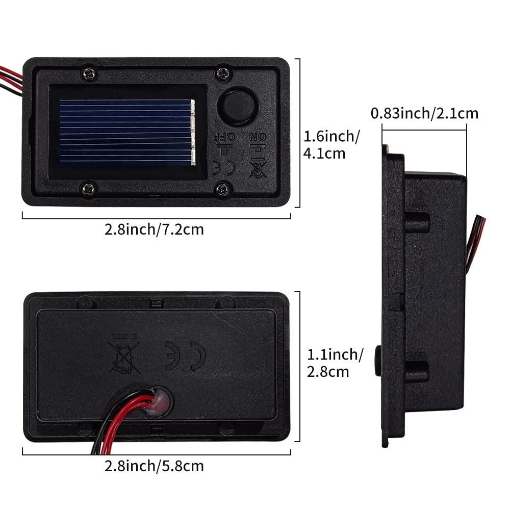 AQEENURA Battery Box, Solar Lantern Light Replacement Parts Top for Outdoor Hanging Lanterns Container Home Solar Lamp Hanging Lantern Led Accessories