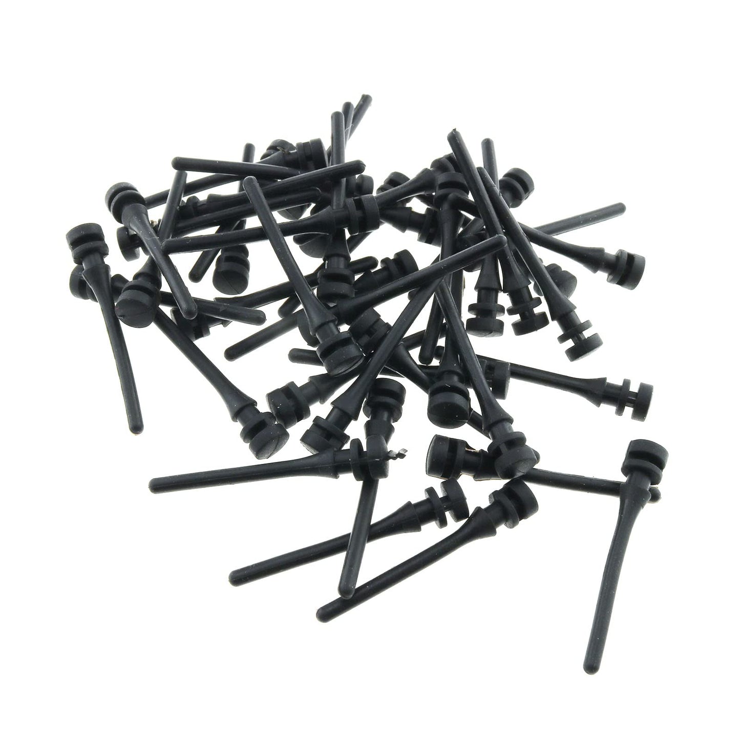 E-outstanding 20pcs Black PC Case 008Fan Mounting Pin Anti Noise Computer Components Vibration Silicone Rubber Screws, 45mm