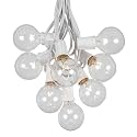 100 Foot G50 Outdoor Patio String Lights with 125 Clear Globe Bulbs - Indoor Outdoor String Lights - Market Bistro Café Hanging String Lights - C9/E17