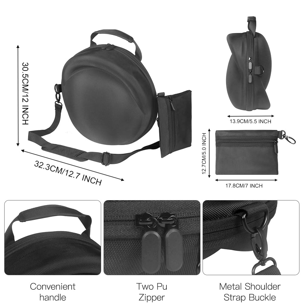 AZURAOKEY EVA Case for Harman Kardon Onyx Studio 8/7 Speakers, Waterproof Shoulder/Crossbody/Handbag Protective Travel Case with Shoulder Strap