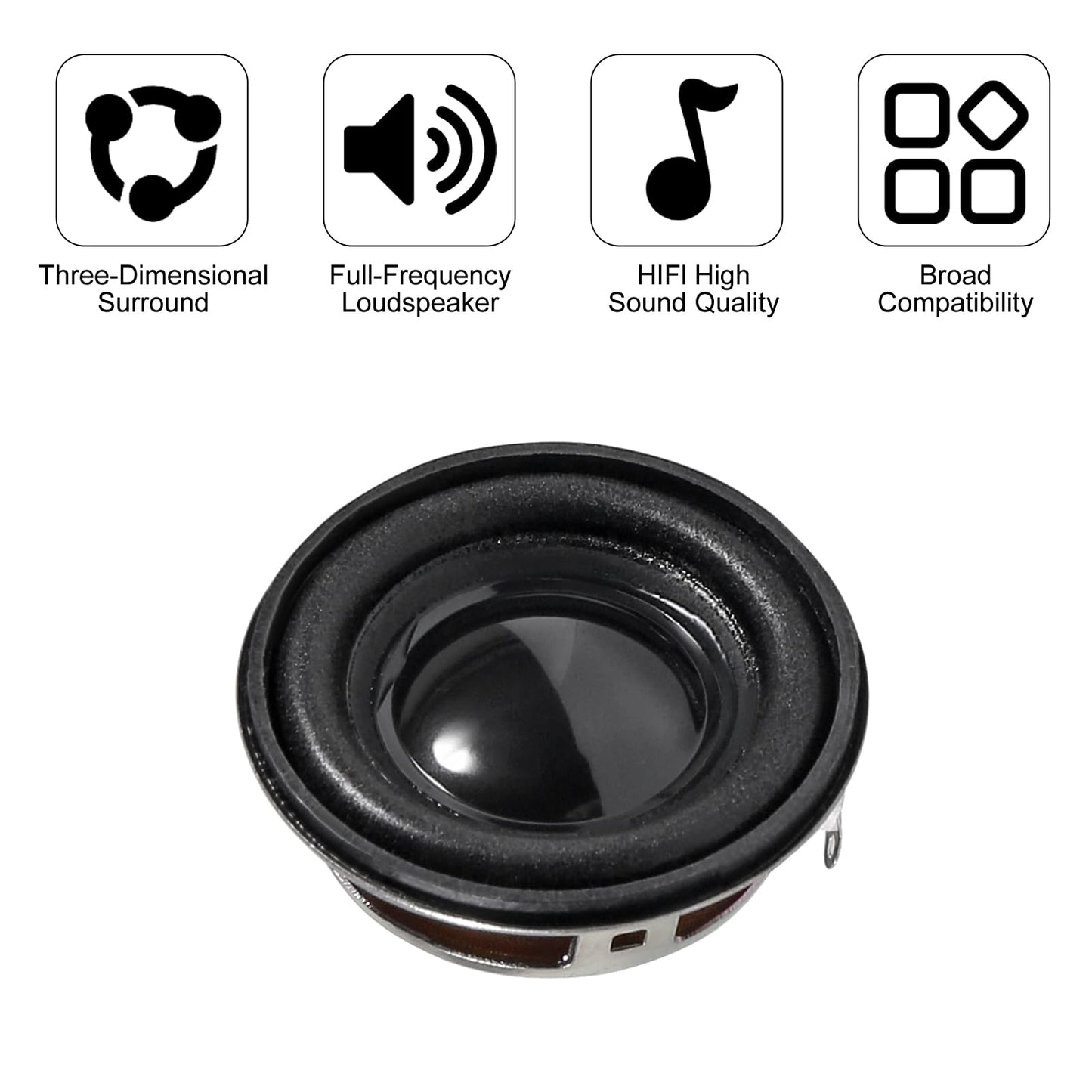 DWEII 6Pcs 1.5Inch 40MM Mini Portable Speakers 4ohm 3W Full Frequency Stereo Sound Small HiFi Speaker