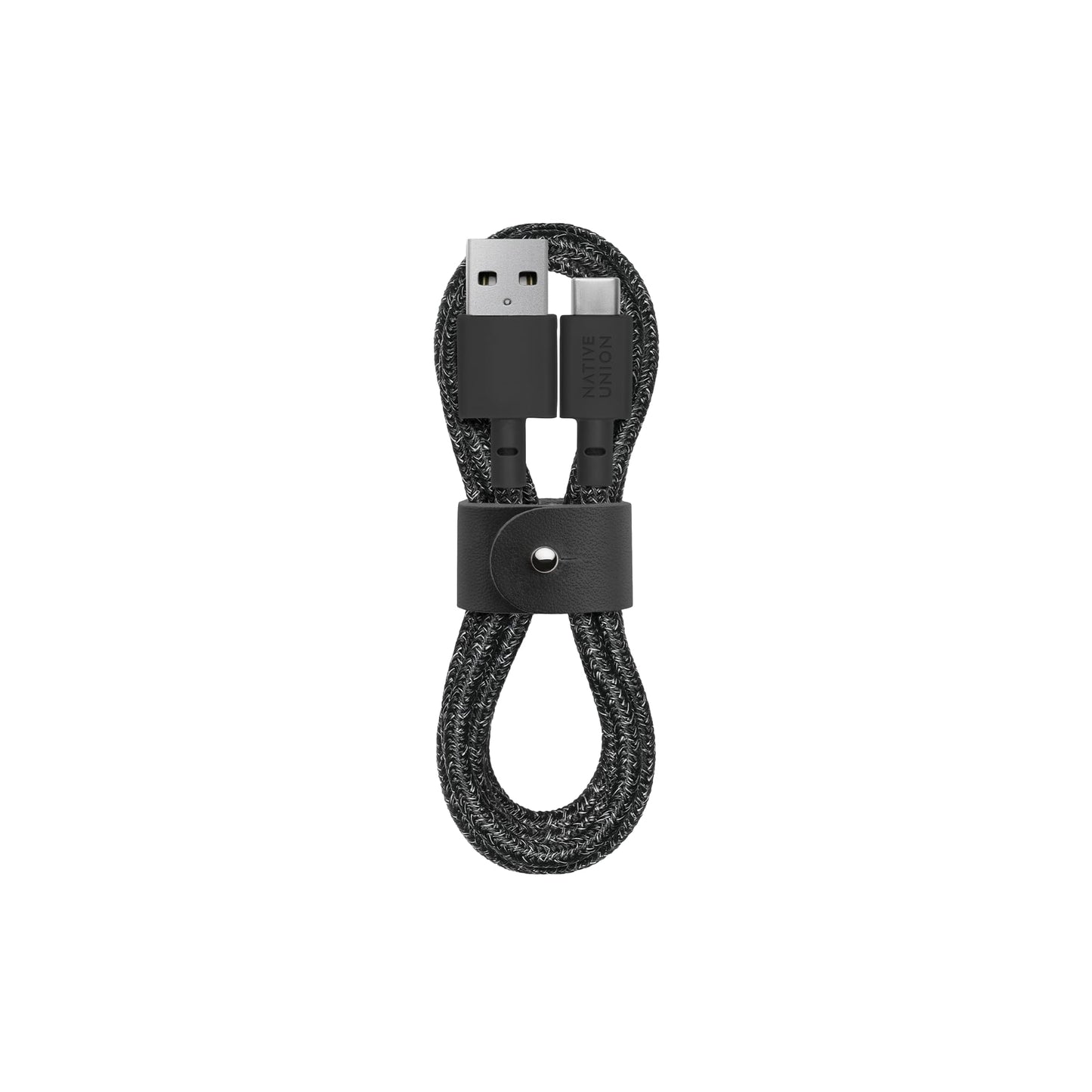 Native Union Belt Cable USB-C to USB-A - 4ft Ultra-Strong Charging Cable with Leather Strap Compatible with iPhone 17, Samsung Galaxy Z Fold 7, Flip