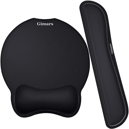 Gimars Upgrade Enlarge Superfine Fibre Soft Smooth Gel Ergonomic Mouse Pad Wrist Support and Keyboard Wrist Rest for Computer, Laptop, Mac, Gaming