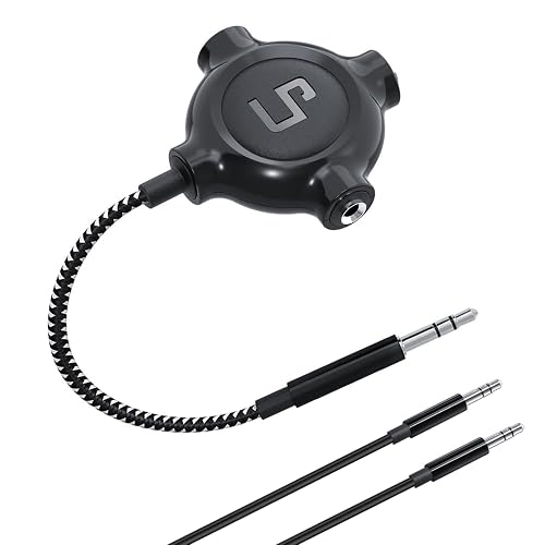 LP Headphone Splitter, Nylon-Braided 3.5mm Audio Stereo Splitter, Male to 3 Female Ports for MacBook, Mac, iPad, iPhone(?6), iPod, Tablet, Laptop, PC