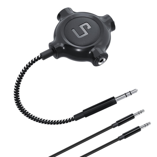 LP Headphone Splitter, Nylon-Braided 3.5mm Audio Stereo Splitter, Male to 3 Female Ports for MacBook, Mac, iPad, iPhone(?6), iPod, Tablet, Laptop, PC