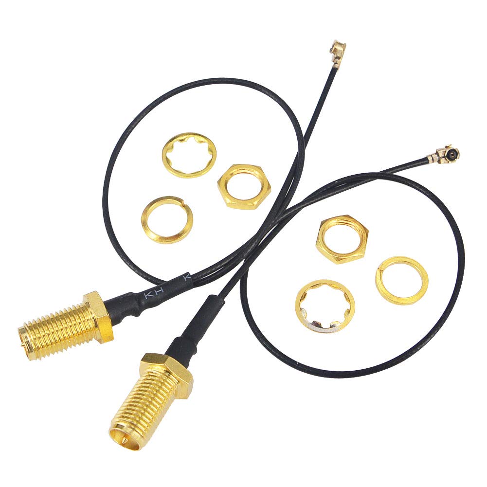 onelinkmore U.FL Mini PCI to RP SMA Pigtail Antenna WiFi Router Cable Antenna NGFF Interface for WiFi Router Gateway Wireless PCIE Network Card Pack