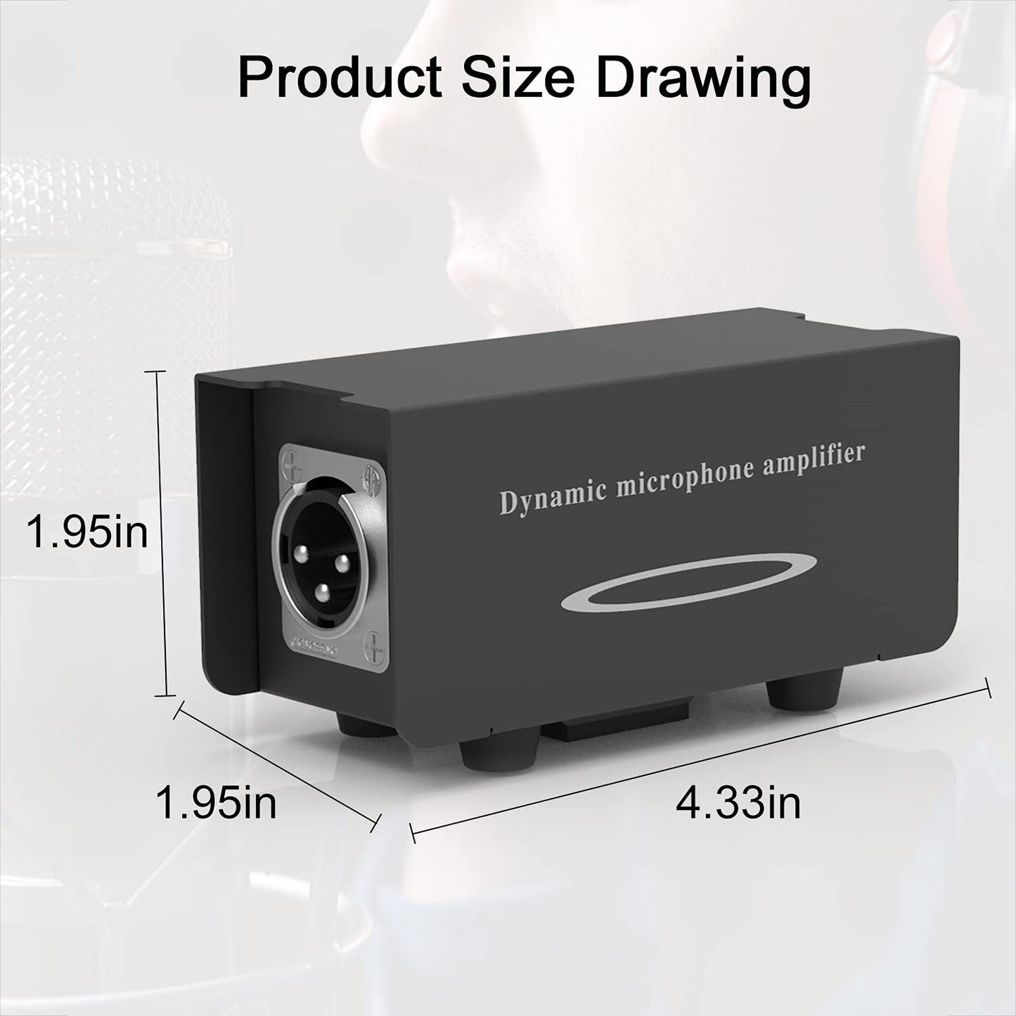 Microphone Preamp for Shure SM7B /SM58 /55SH Machine SMM-205 Dynamic Mircophone Preamp Booster for Livestream/Broadcast/Podcast/Vocal Recordings?GRAY?
