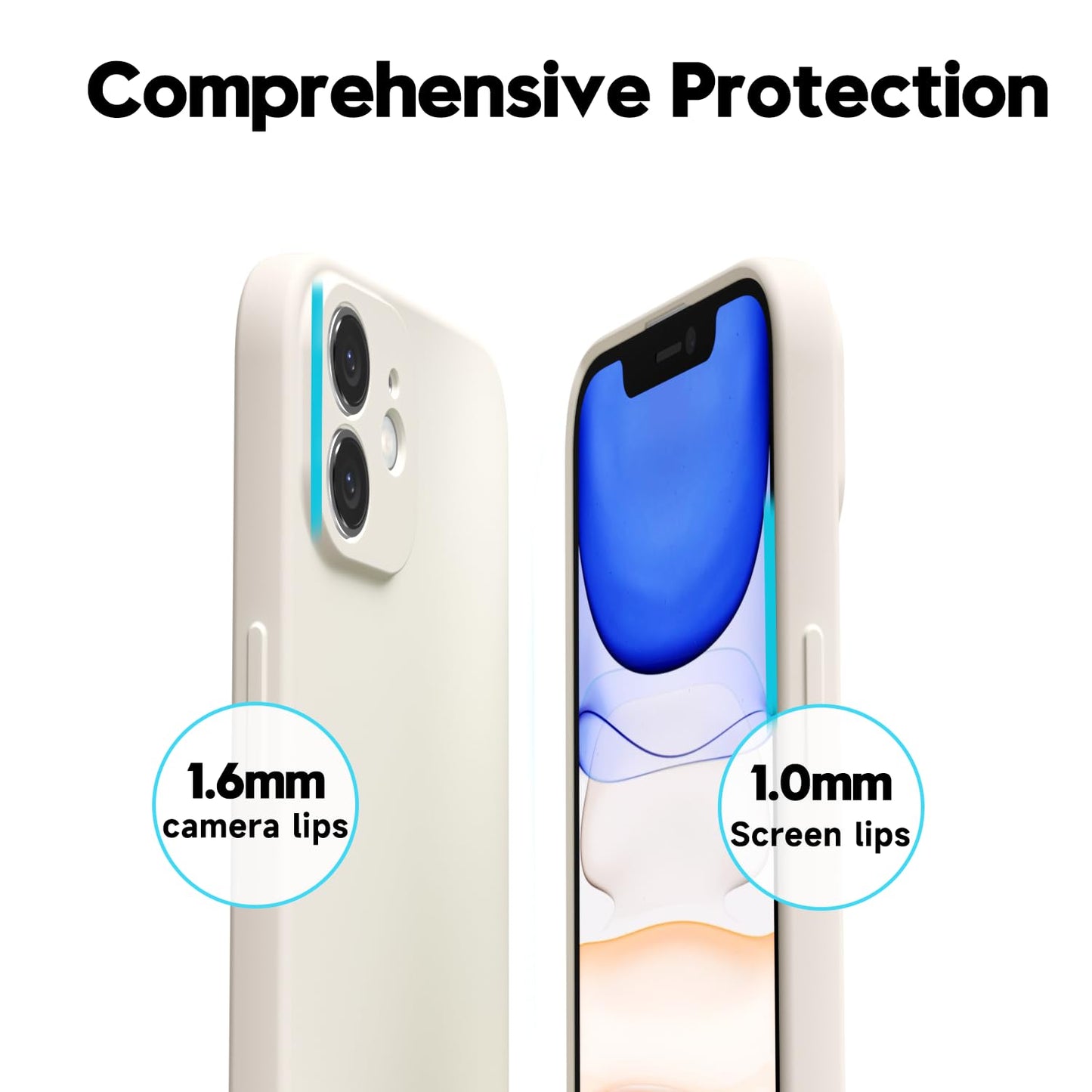 Svanove Svaove for iPhone 15 Phone Case Liquid Silicone, Thin Ultra Slim Minimalist Phone Cover, Girly Cute Plain Bright Solid Color Matte Soft Rubber