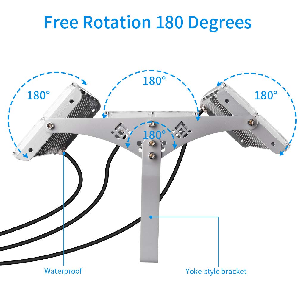 Sararoom 300W LED Flood Light Outdoor, IP65 Waterproof Security Lights, 27000LM 6500K Cold White Stadium Light, Landscape Wall Light for Yard, Street