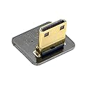 chenyang FPC 20Pin Mini HDMI Flat Male 90 Degree Down Angled Connector for Ribbon Cable,Raspberry Pi, GoPro,Mini Display, Drone, Camera, Gimbal