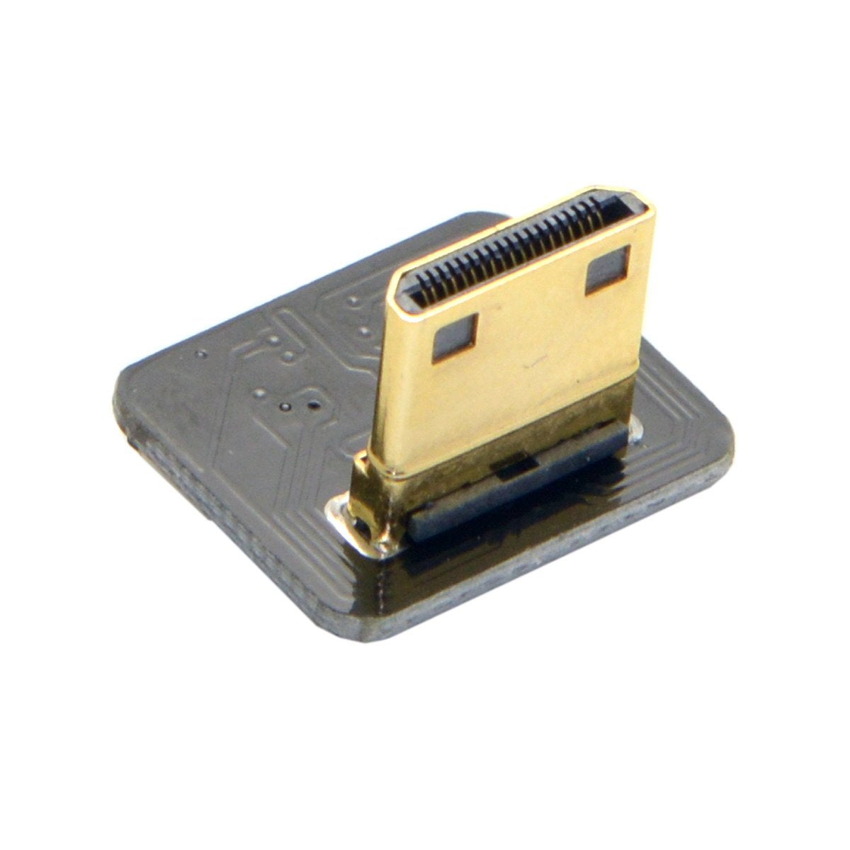 chenyang FPC 20Pin Mini HDMI Flat Male 90 Degree Down Angled Connector for Ribbon Cable,Raspberry Pi, GoPro,Mini Display, Drone, Camera, Gimbal