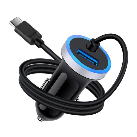 Type C Car Charger Fast Charging Cigarette Lighter Adapter for Samsung Galaxy S25 S24 S23 S22 S21 Ultra 5G S20 FE Note 20,A13 A14 A15 A53 A54, Google