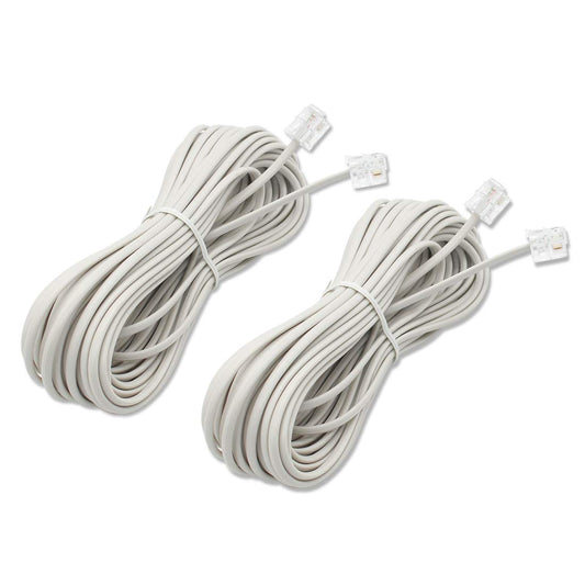 RJ11 6P2C Telephone Line Cord Phone Extension Straight Cable Wire 6p2c Pin Plug Male to Male plug Modular Landline Cable Fax Modem, 10M/ 32Feet Long