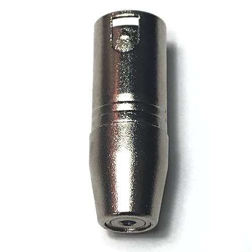 CESS XLR Male to 3.5mm TRS Female Adapter, Balanced Stereo Microphone Audio Connector, 1 Pack