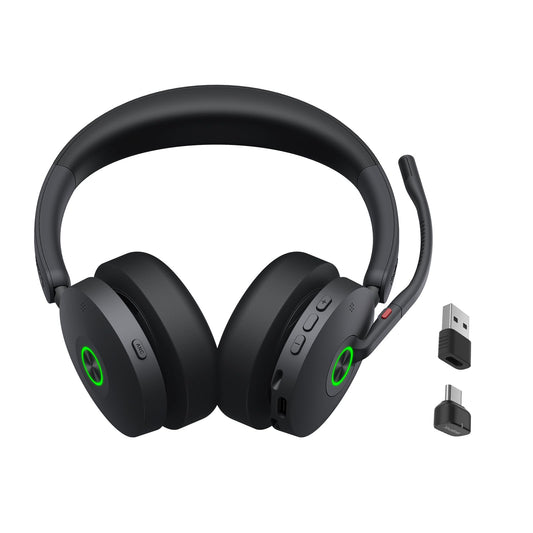 Yealink BH74 ANC Bluetooth Headset with Microphone for Hybrid Work, Microsoft Teams Premium Open Ofﬁce Certified Headsets with 6-mics Active Noise…