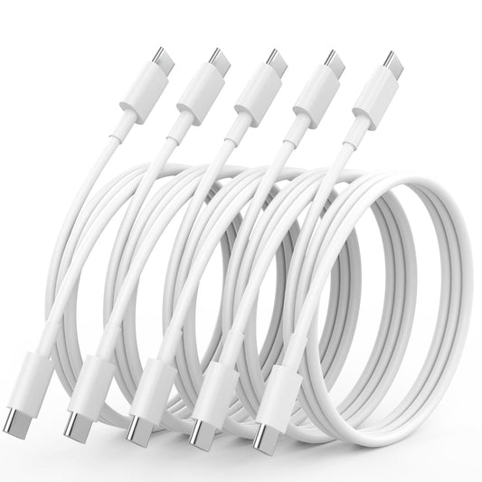 USB C Cable, 5Pack 6FT USB C to USB C Cable 60W(3A) Type C Fast Charging Cord for iPhone 17/ 17Air/17 Pro Max/16/16 Plus/16 Pro Max/15/15 Plus/Pro