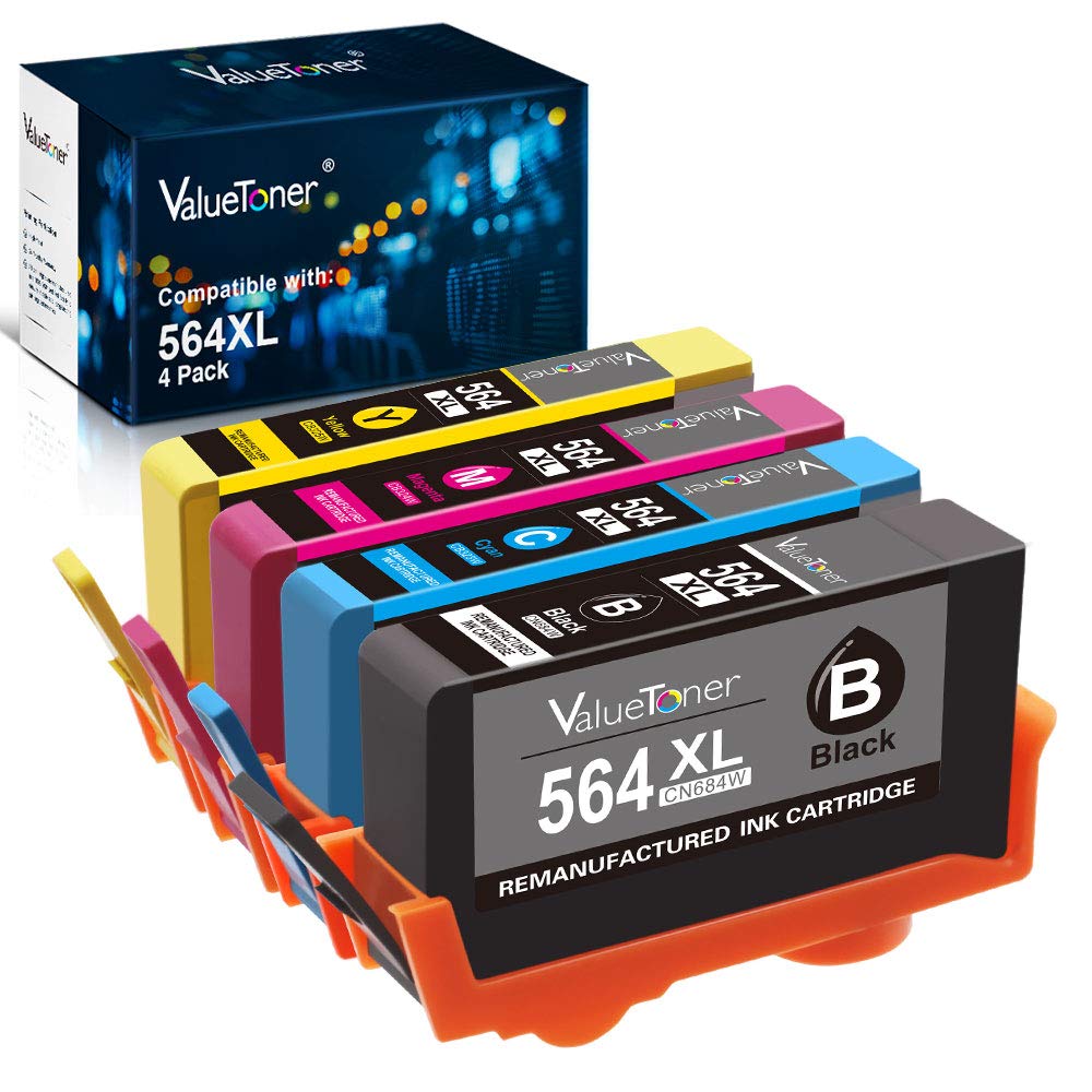 Valuetoner Remanufactured Ink Cartridge Replacement for HP 564XL 564 XL for Officejet 4620, Photosmart 7510 7520 6520 5510 5514 5520 6515, Deskjet
