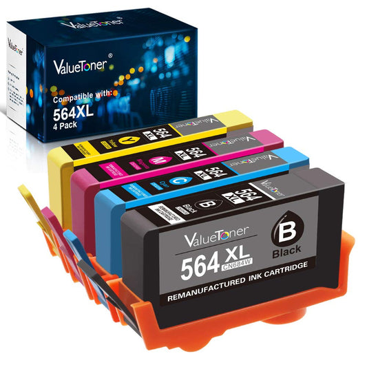 Valuetoner Remanufactured Ink Cartridge Replacement for HP 564XL 564 XL for Officejet 4620, Photosmart 7510 7520 6520 5510 5514 5520 6515, Deskjet