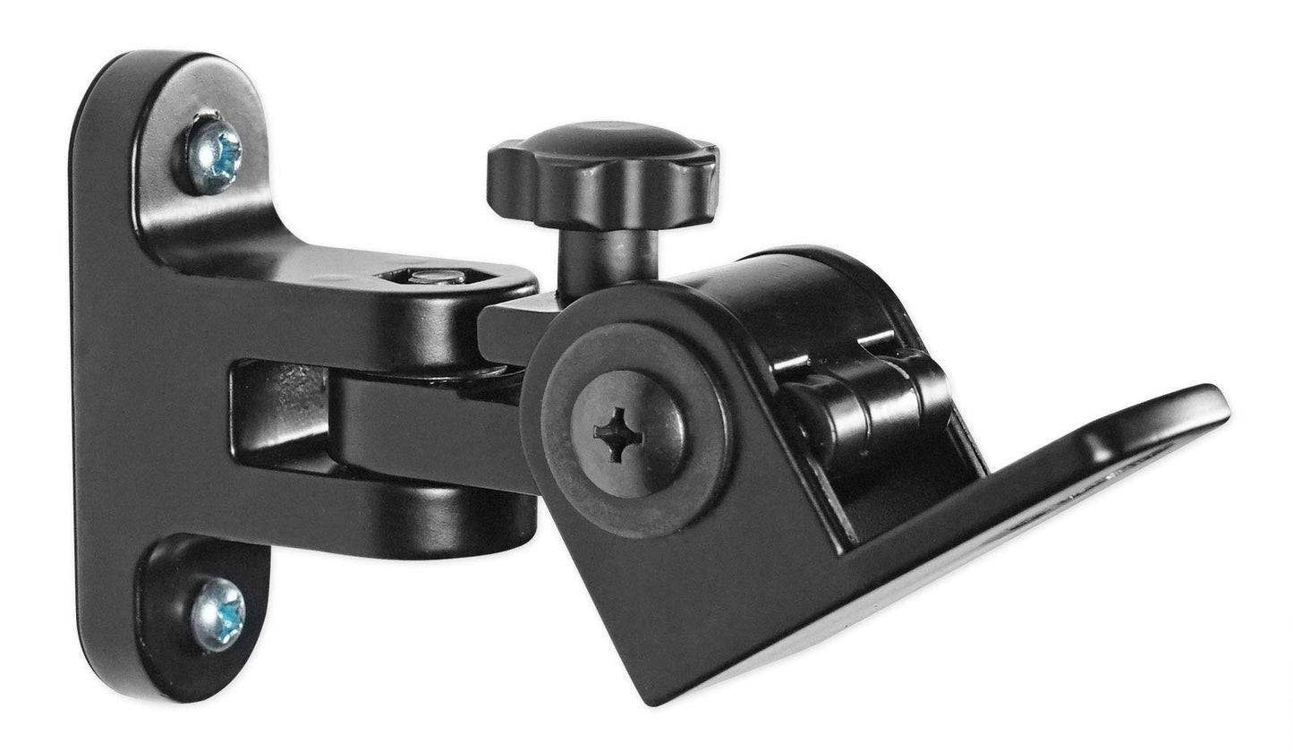 Rockville Pair RHSB4 Wall Mount Swivel Satellite/Bookshelf Speaker Brackets, 33 lbs Capacity, 90-Degree Swivel, 60-Degree Tilt, for Home Theater