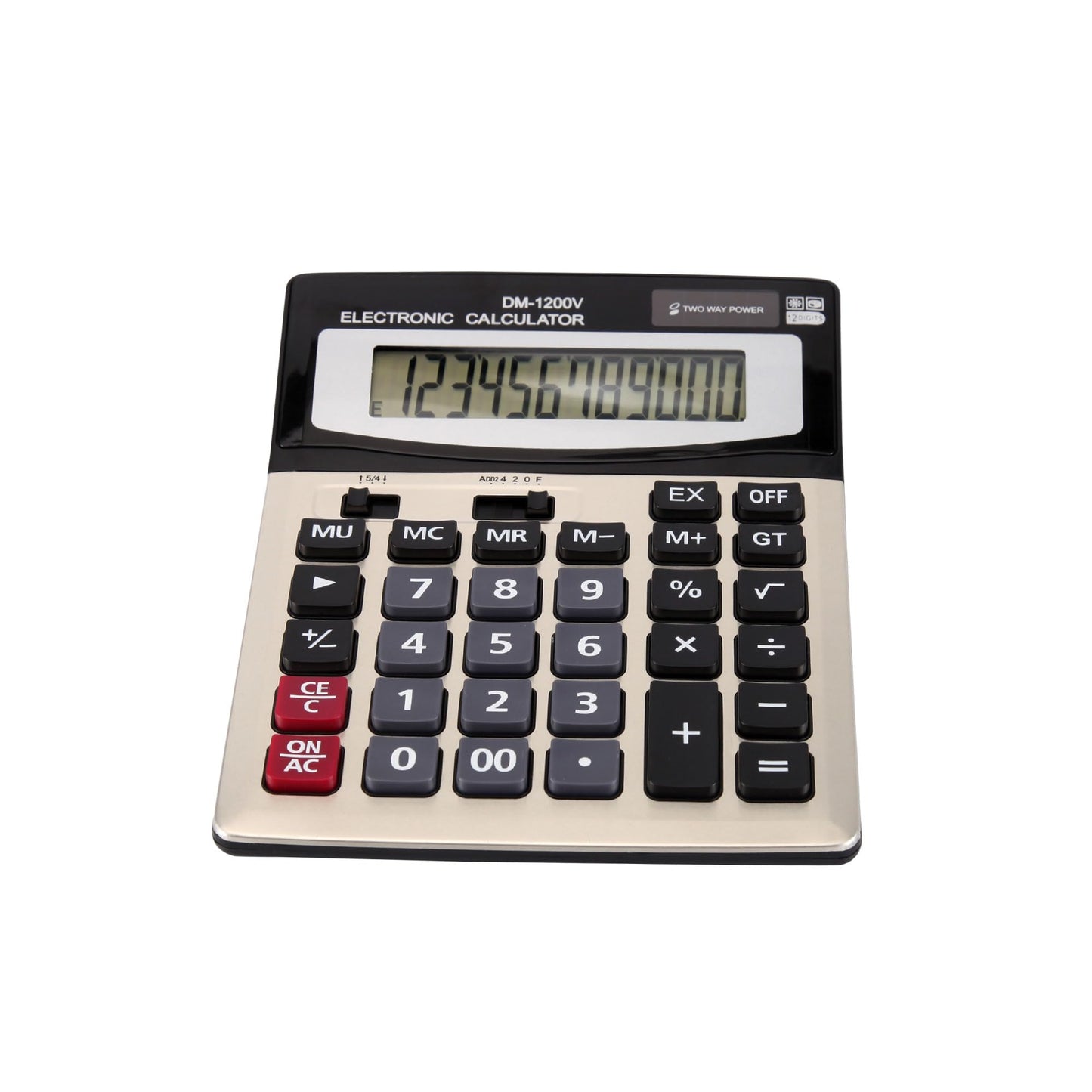 Large Desktop Calculator with 12-Digit Widescreen Display and Large Plastic Buttons for Easy Operation and Viewing